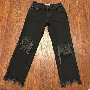 NWOT!! Free People distressed black jeans